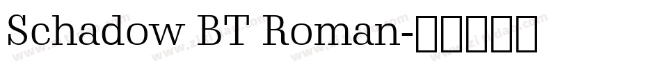 Schadow BT Roman字体转换